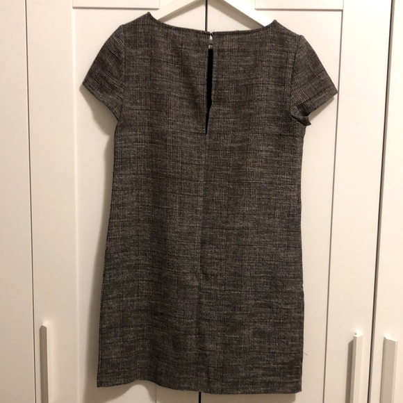 Zara Woman Gray Plaid Check Shift Mini Dress - Picture 7 of 7